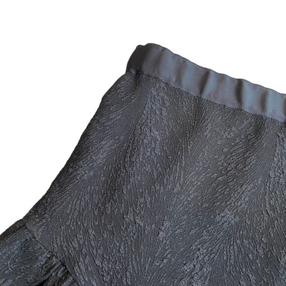 Revolve Saylor Brianna Textured Black Mini Skirt Size S Textured Ruffle - Picture 3 of 6